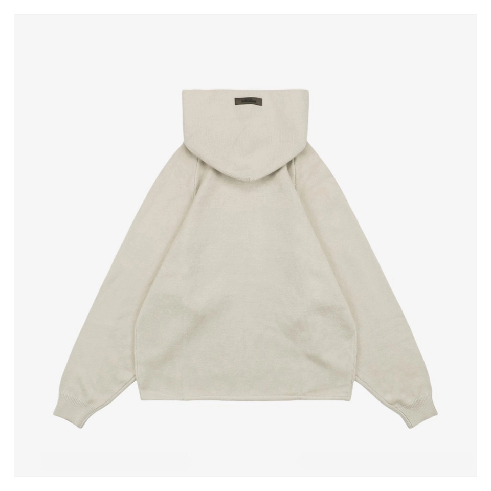 Fear Of God Essentials 1977 Flocked Hoodie Knit Sweater