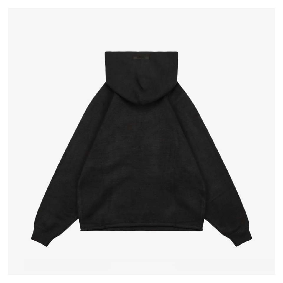 Fear Of God Essentials 1977 Flocked Hoodie Knit Sweater