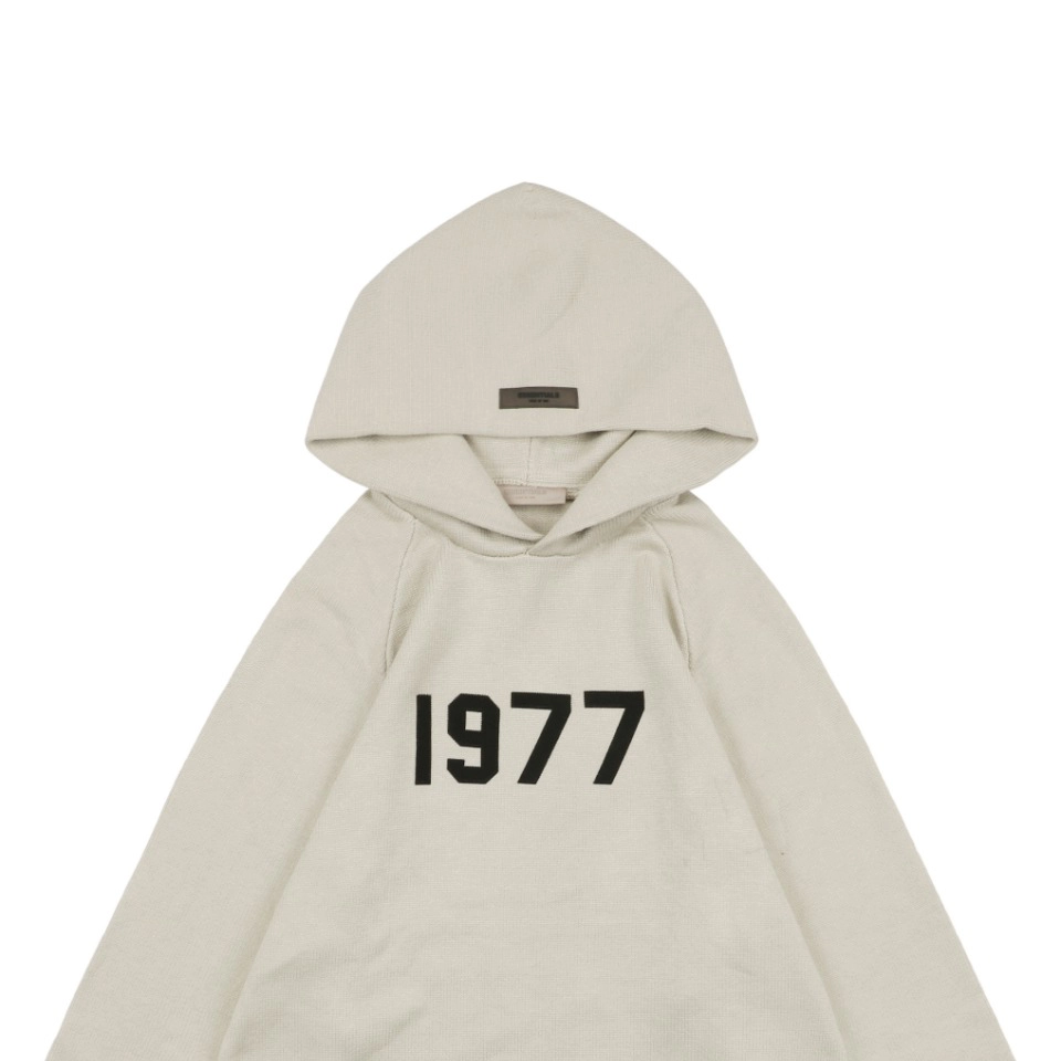 Fear Of God Essentials 1977 Flocked Hoodie Knit Sweater