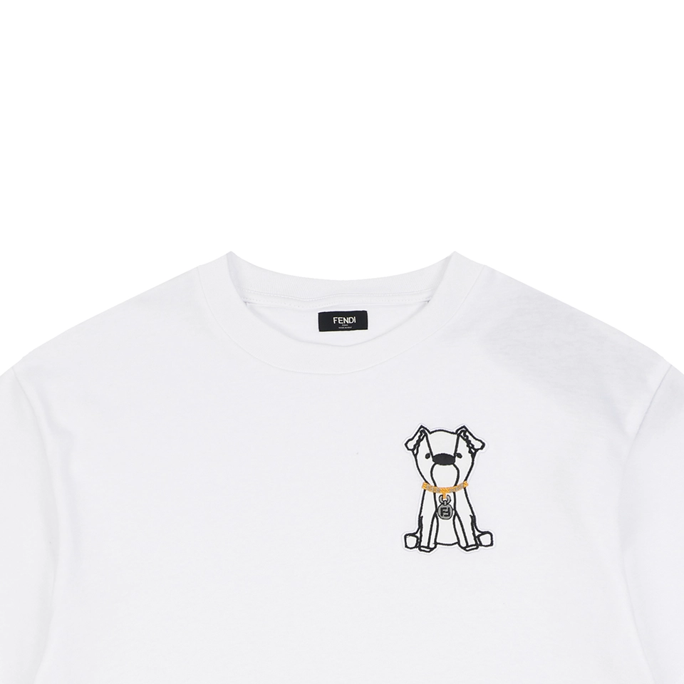 Fd Embroidered Dog Patch T Shirt