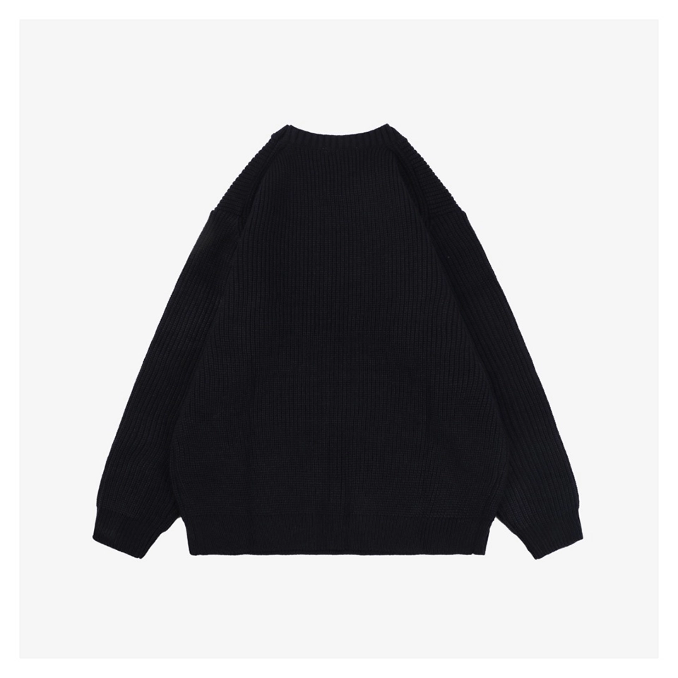 Fd Logo Crewneck Knit Sweater