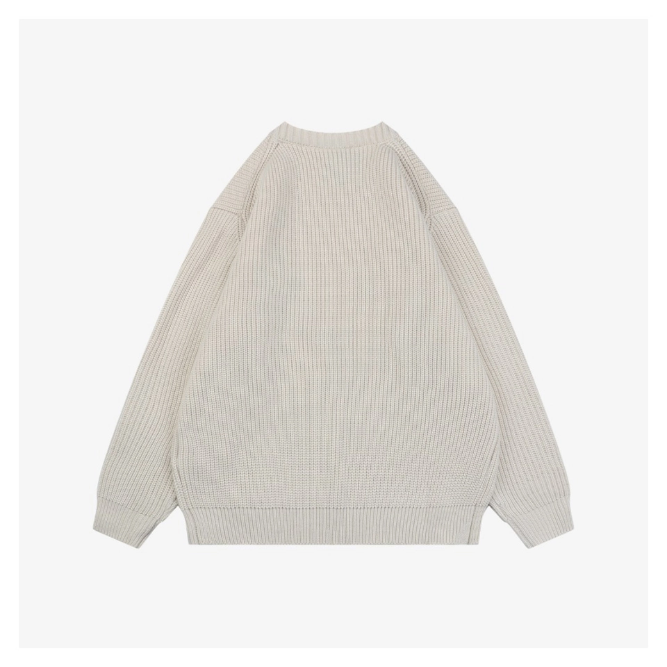 Fd Logo Crewneck Knit Sweater