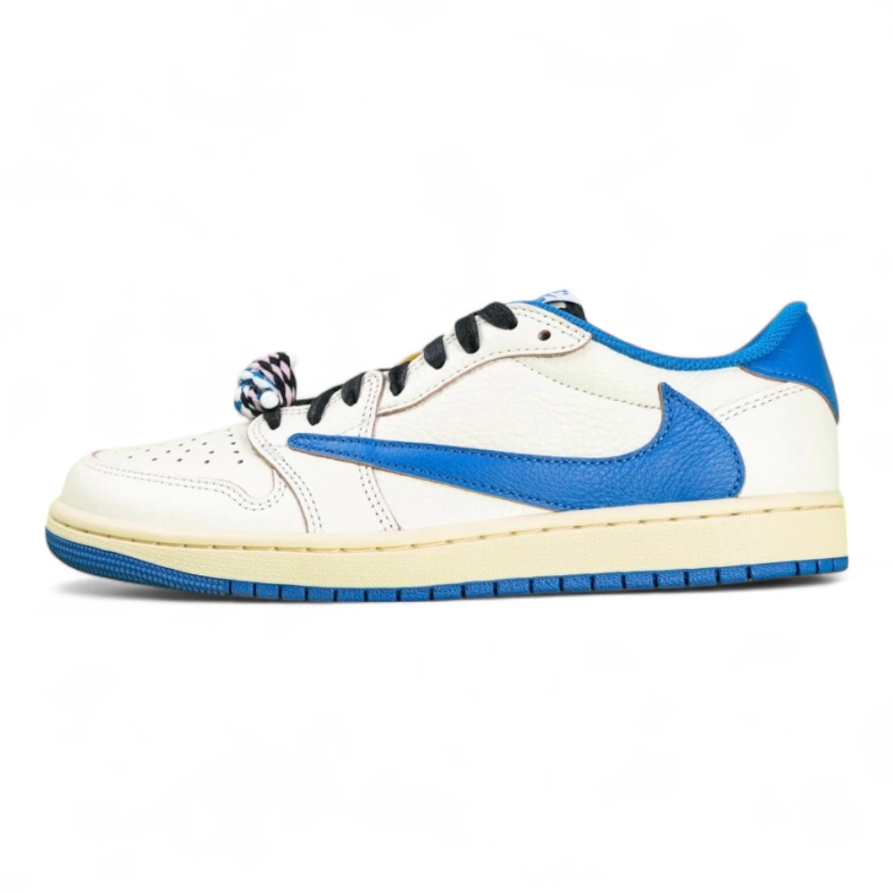 Fragment Design X Travis Scott X Air Jordan 1 Retro Low Og Sp Sail Military Blue