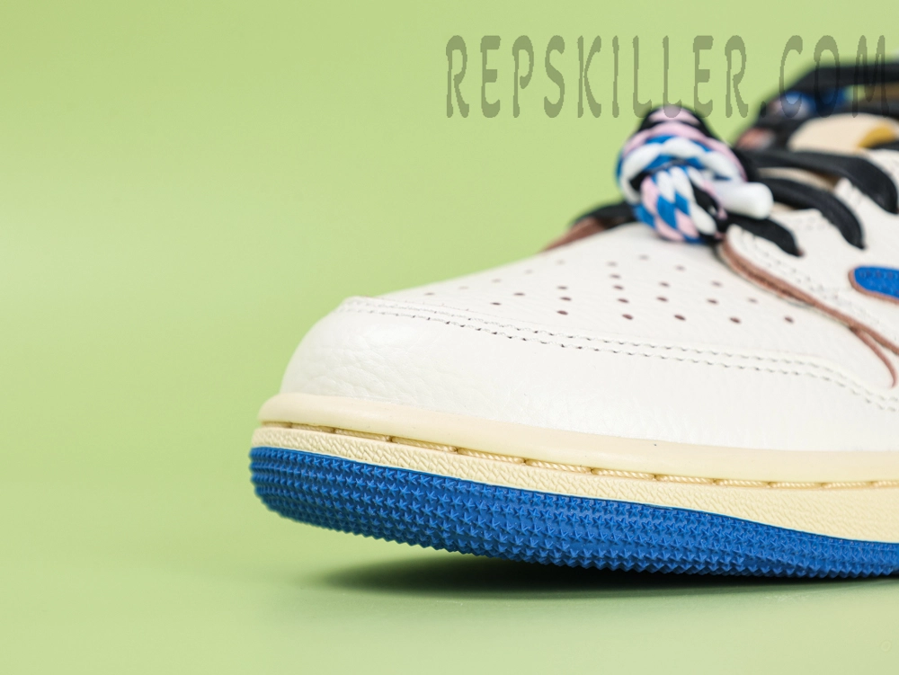 Fragment Design X Travis Scott X Air Jordan 1 Retro Low Og Sp Sail Military Blue