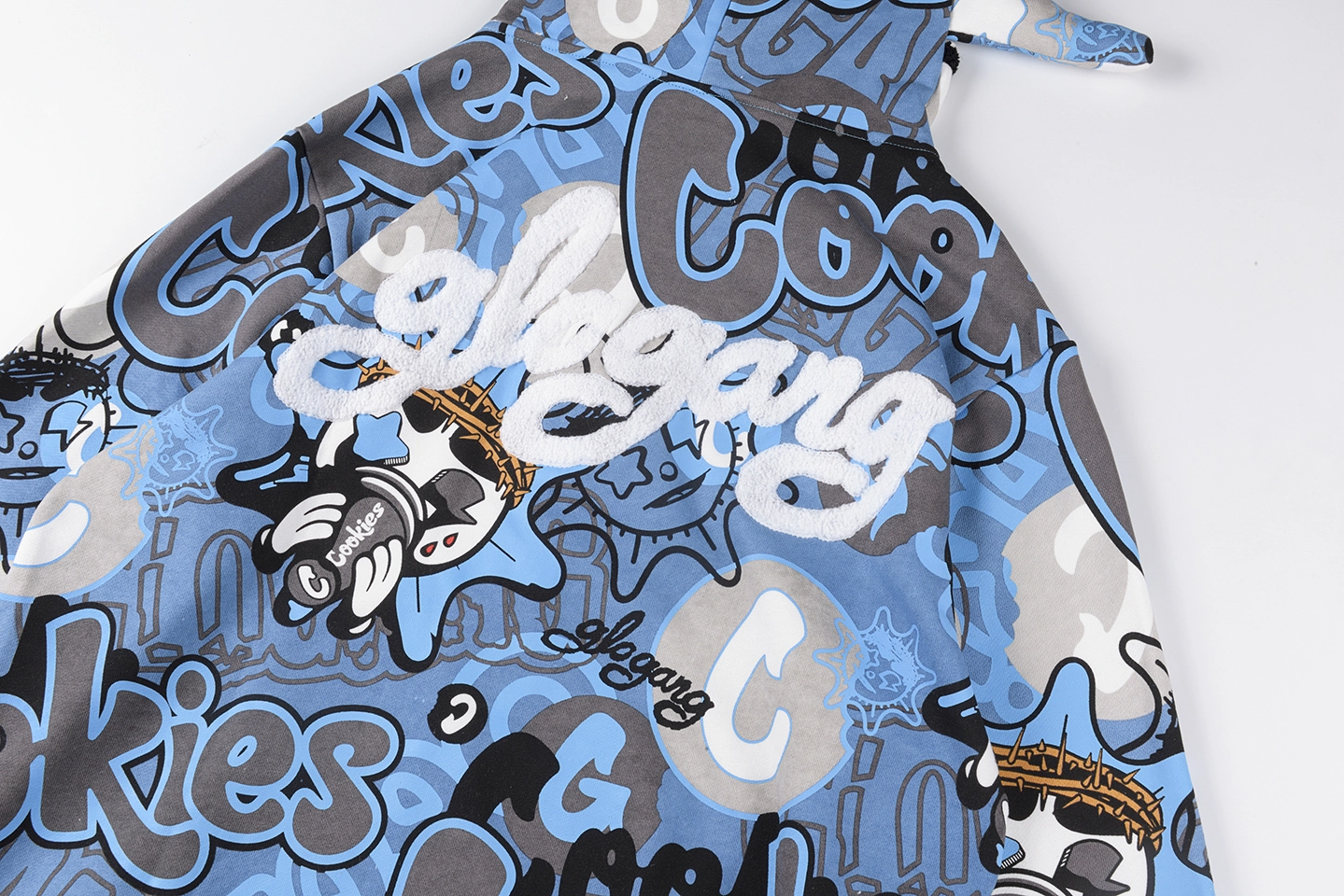 Glo Gang Blue Cookie Graphic Full Zip Hoodie