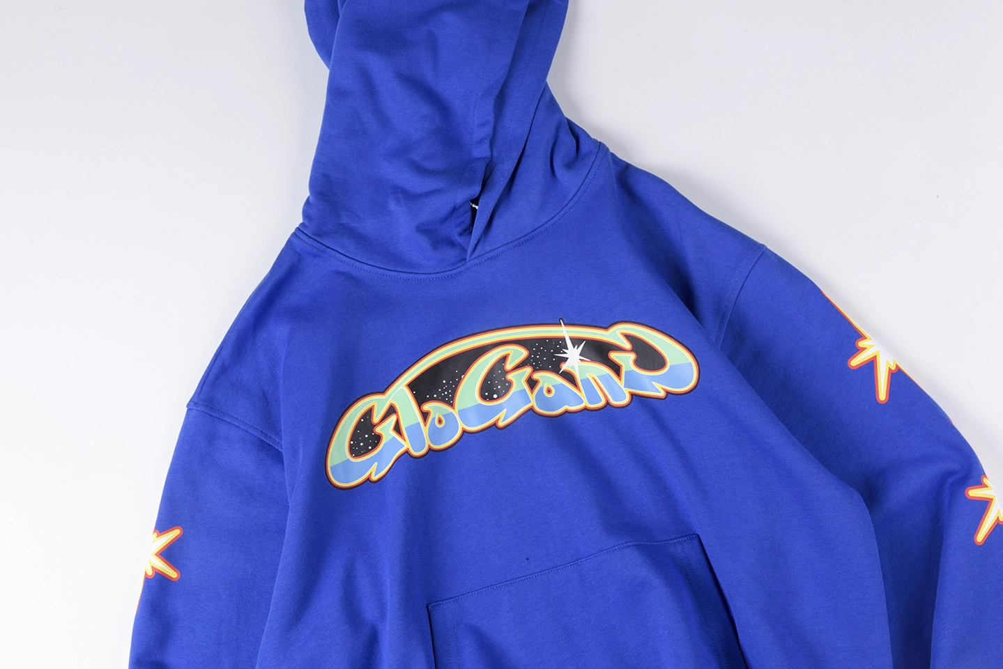 Glo Gang Blue Crown Spray Hoodie