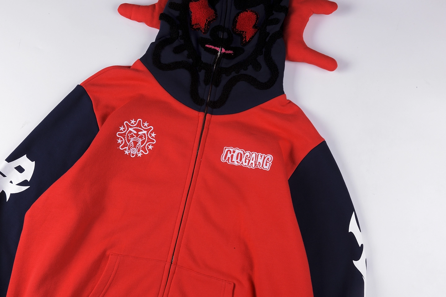 Glo Gang Colorblock Masked Full Zip Hoodie