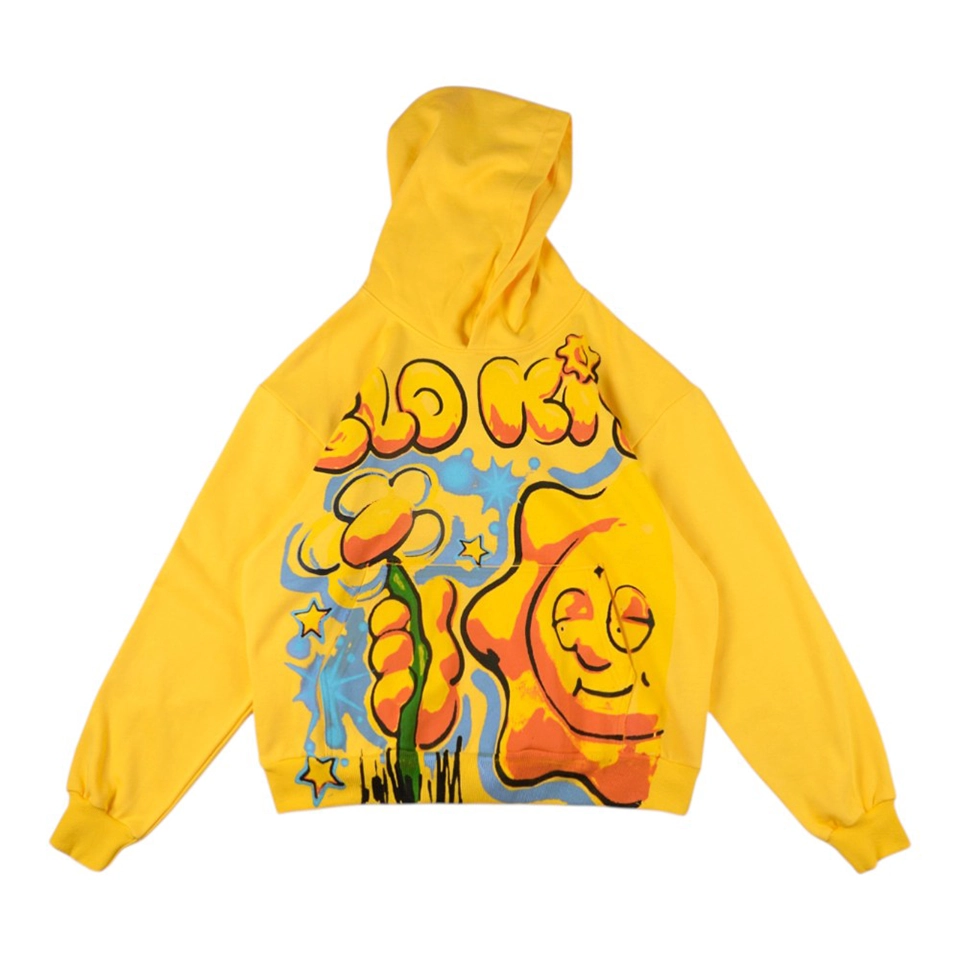 Glo Gang Yellow Graffiti Old Way Graphic Hoodie