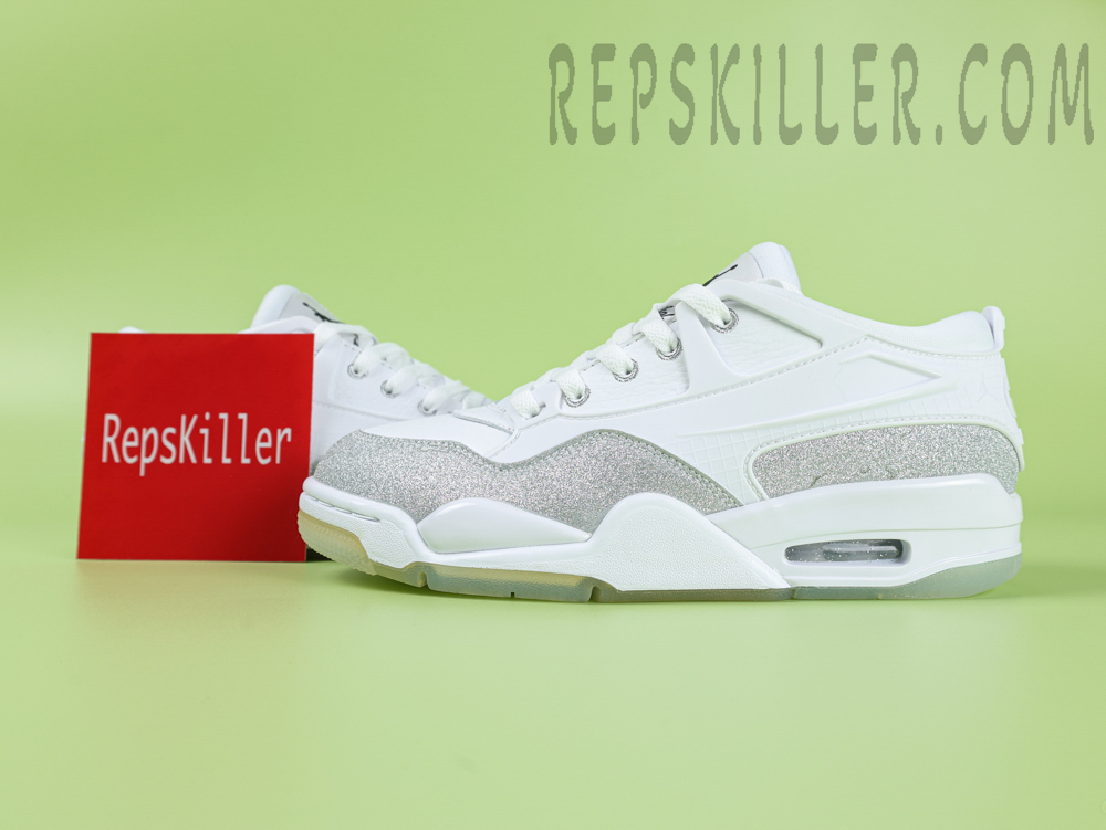 Air Jordan 4 Rm White Silver Glitter