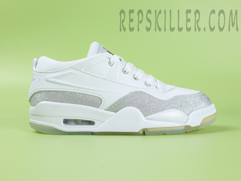 Air Jordan 4 Rm White Silver Glitter