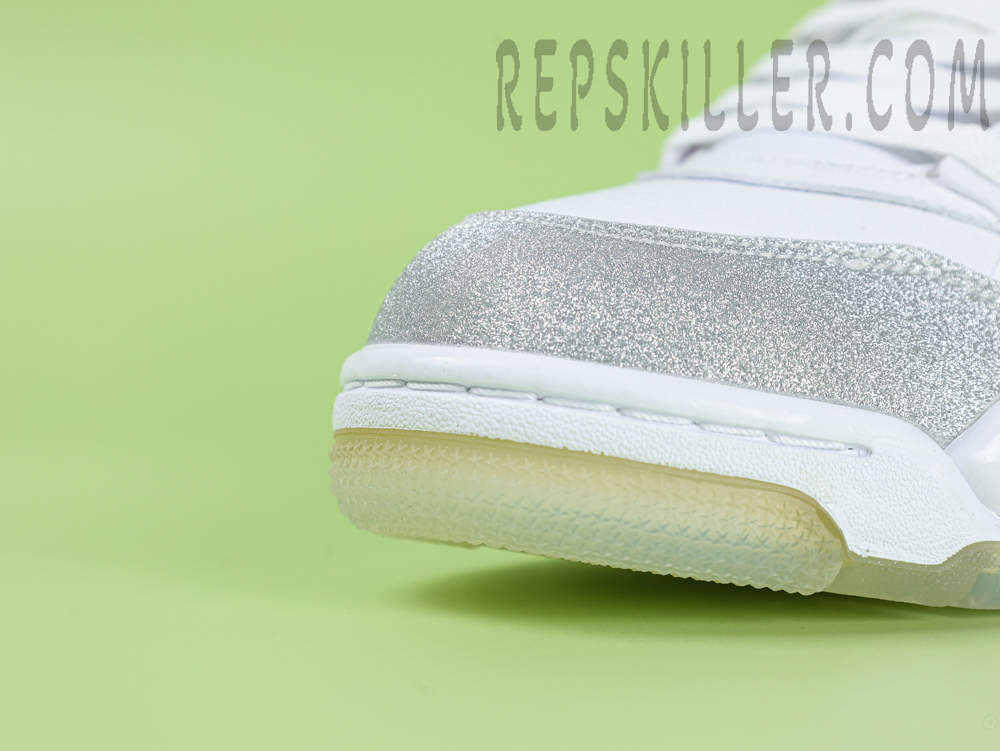 Air Jordan 4 Rm White Silver Glitter