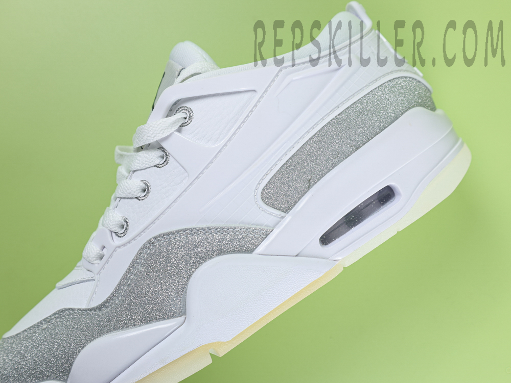 Air Jordan 4 Rm White Silver Glitter &ndash; Image 2