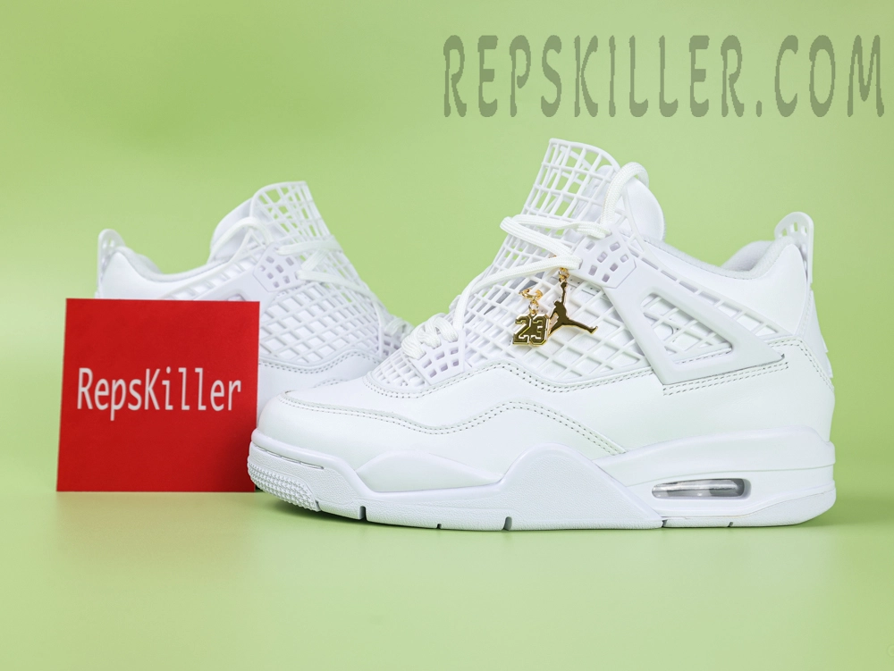 Wmns Air Jordan 4 Net Triple White