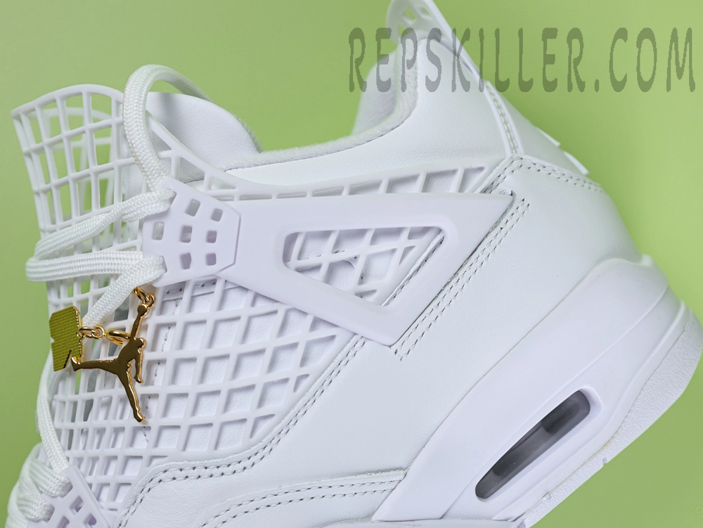 Wmns Air Jordan 4 Net Triple White – Image 2 Wmns Air Jordan 4 Net Triple White – Image 2
