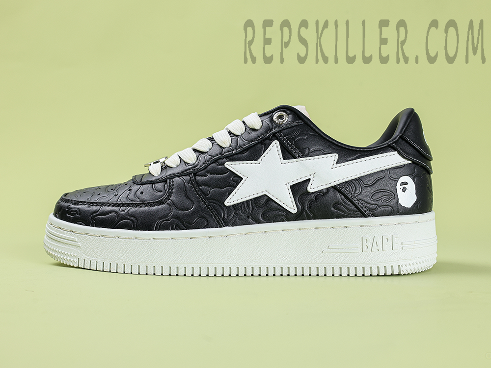 A Bathing Ape Bapesta M1 Black Low Sneakers