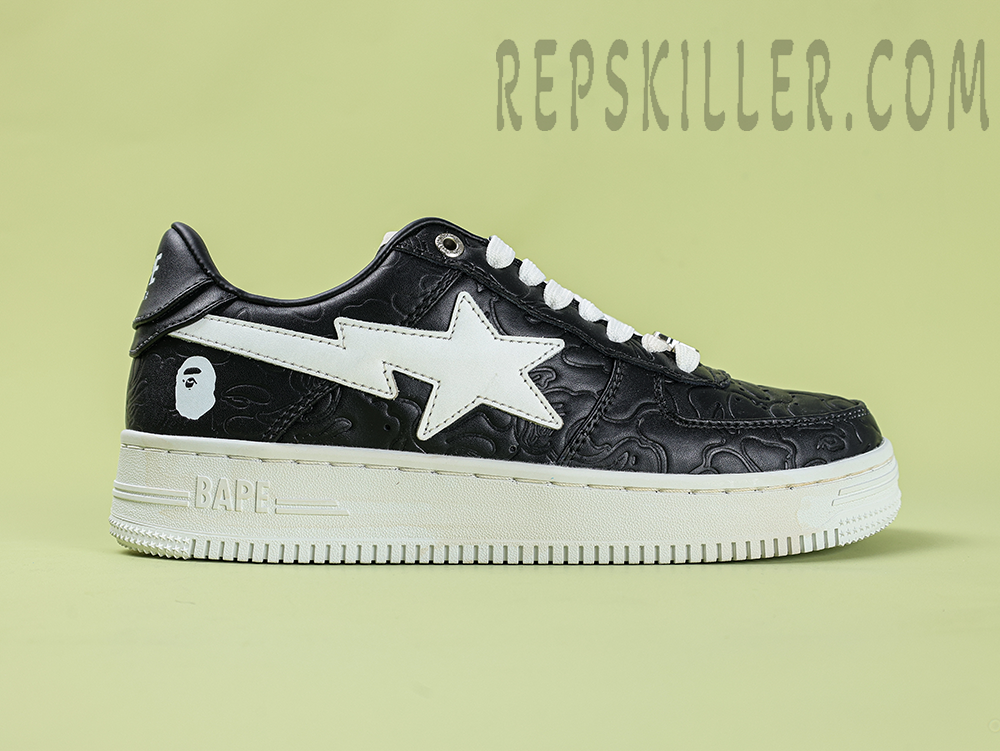 A Bathing Ape Bapesta M1 Black Low Sneakers