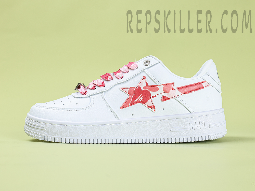 A Bathing Ape Bapesta Abc Camo Pink Low Sneakers