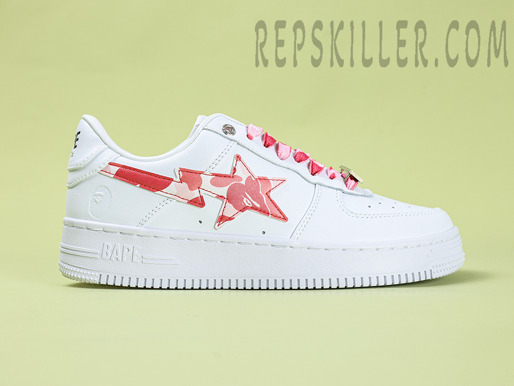 A Bathing Ape Bapesta Abc Camo Pink Low Sneakers
