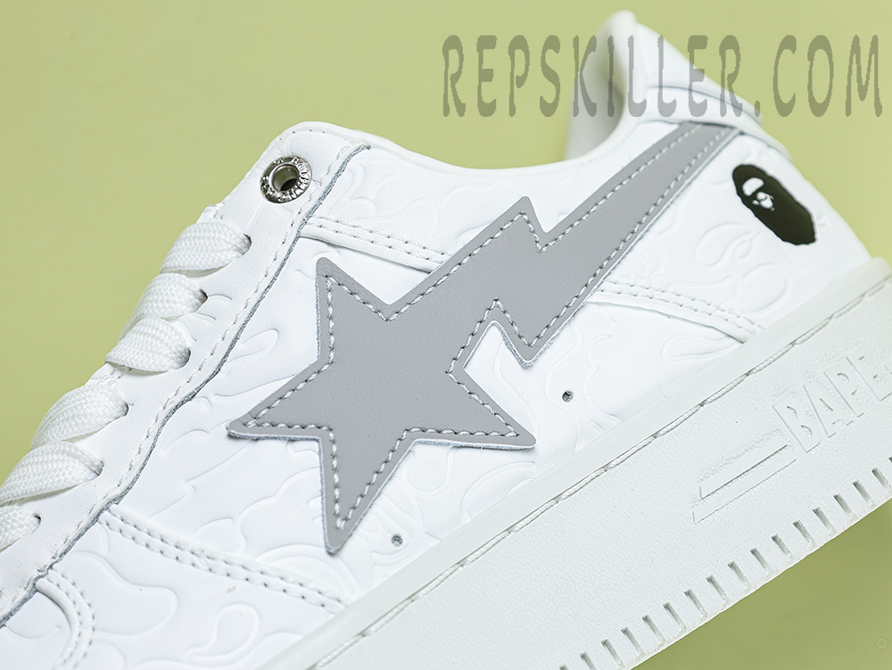 A Bathing Ape Bapesta Line Camo White Low Sneakers &ndash; Image 2
