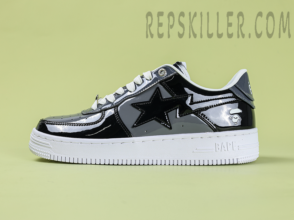 A Bathing Ape Bapesta Icon M2 Black Low Sneakers