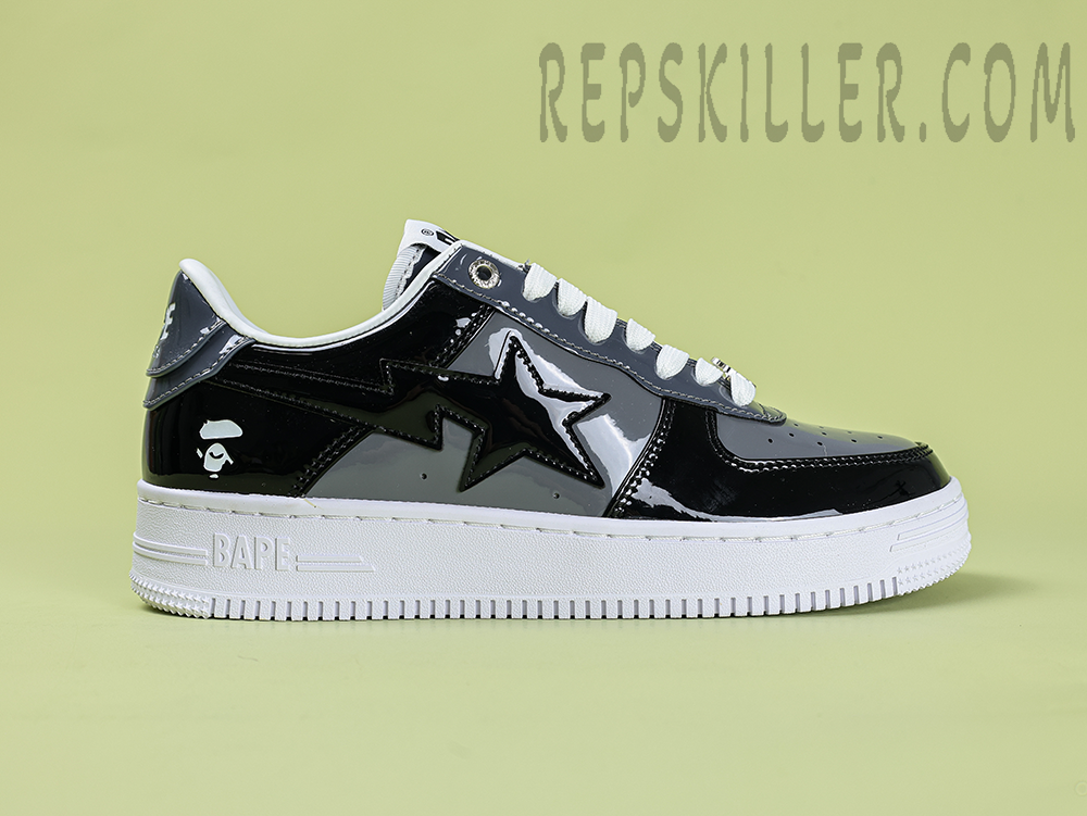 A Bathing Ape Bapesta Icon M2 Black Low Sneakers