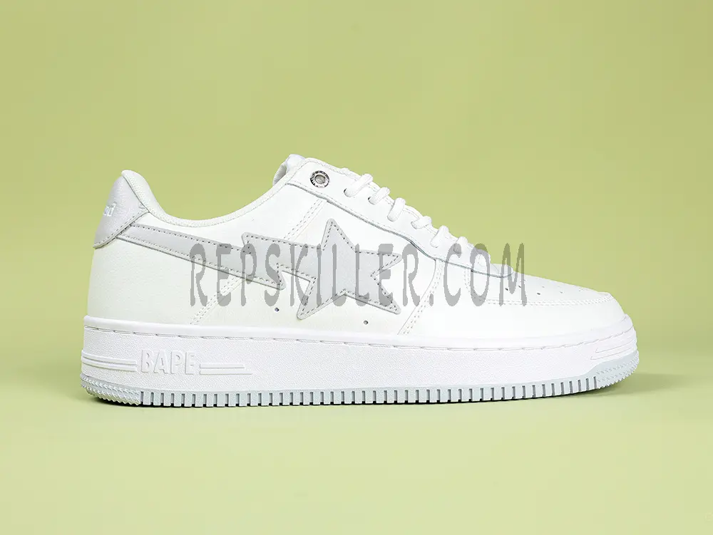 A Bathing Ape Bapesta Jjjjound Wmns White Grey Low Sneakers