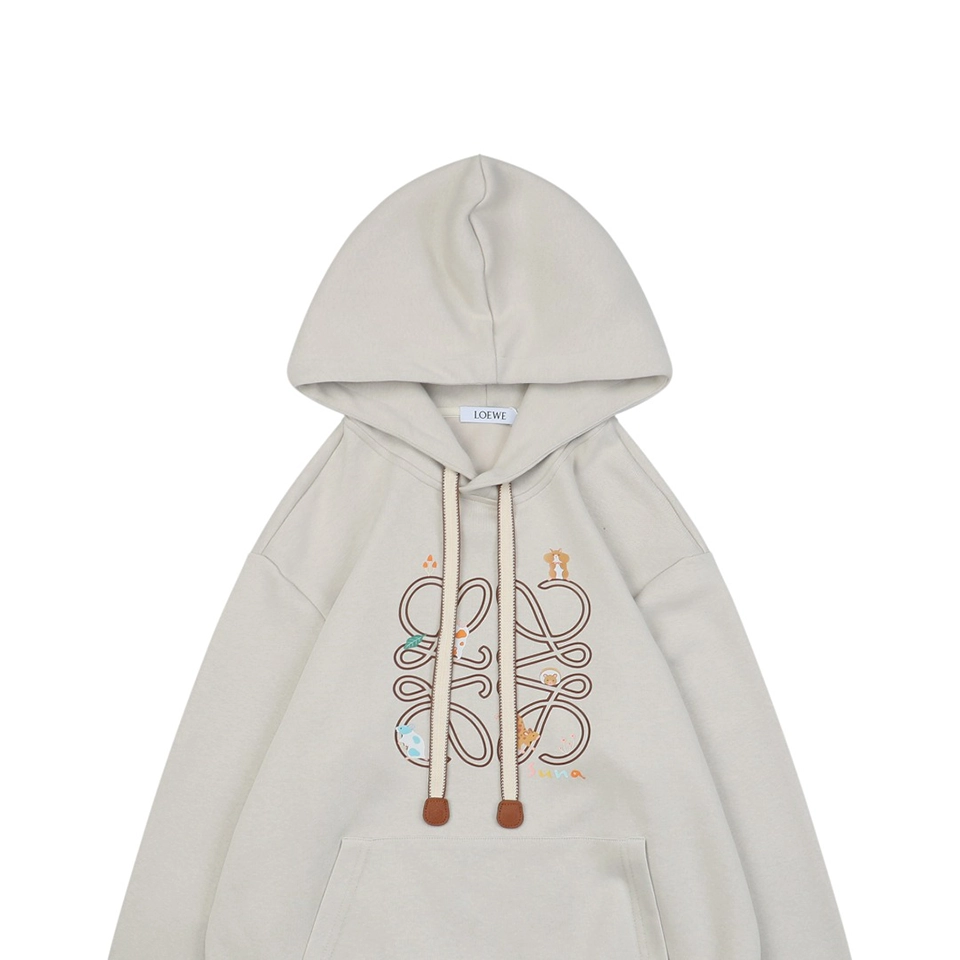 L Guinea Pig Puzzle Logo Embroidered Hoodie