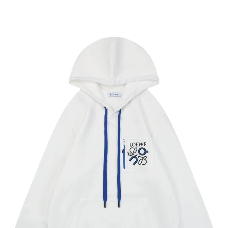 L On Logo Patch Pocket Hoodie