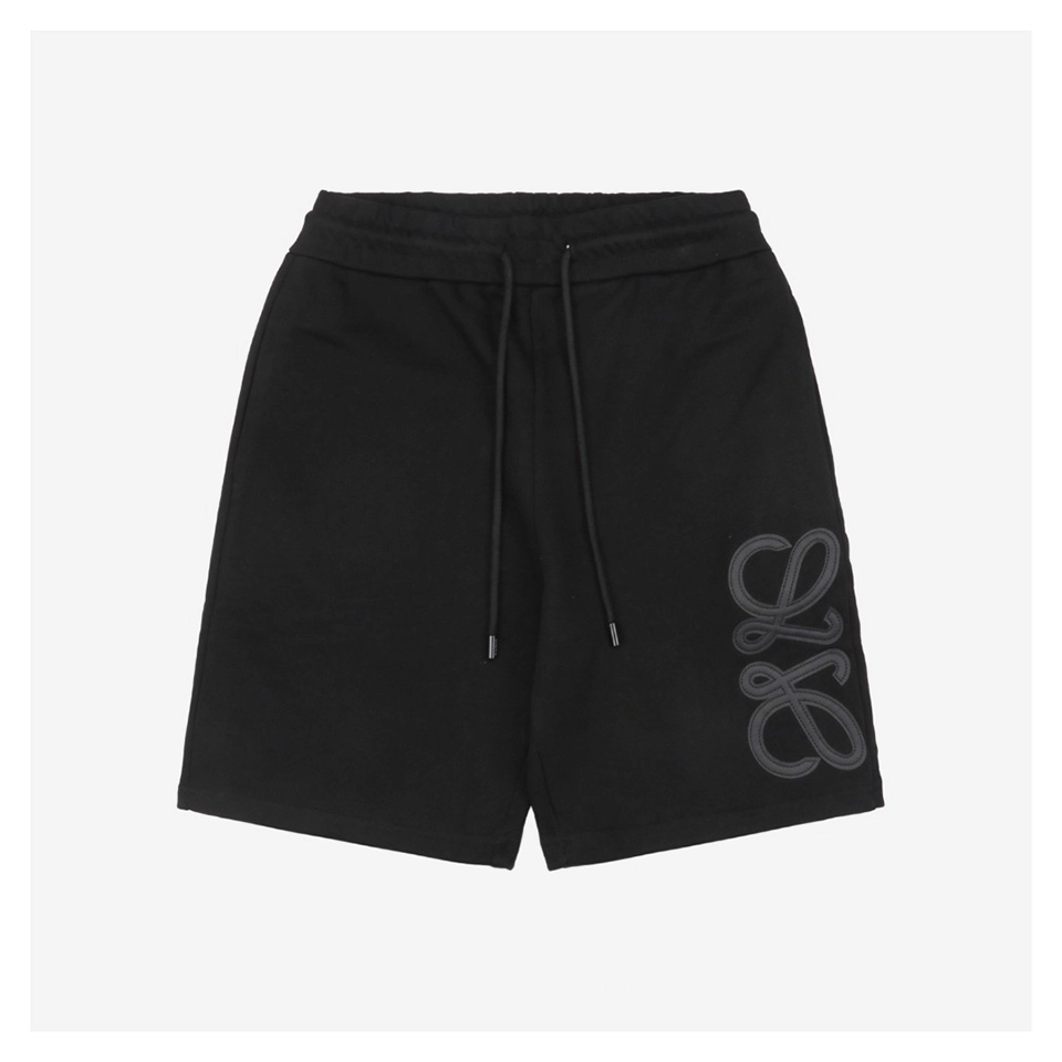 L Side Floral Patch Embroidered Shorts