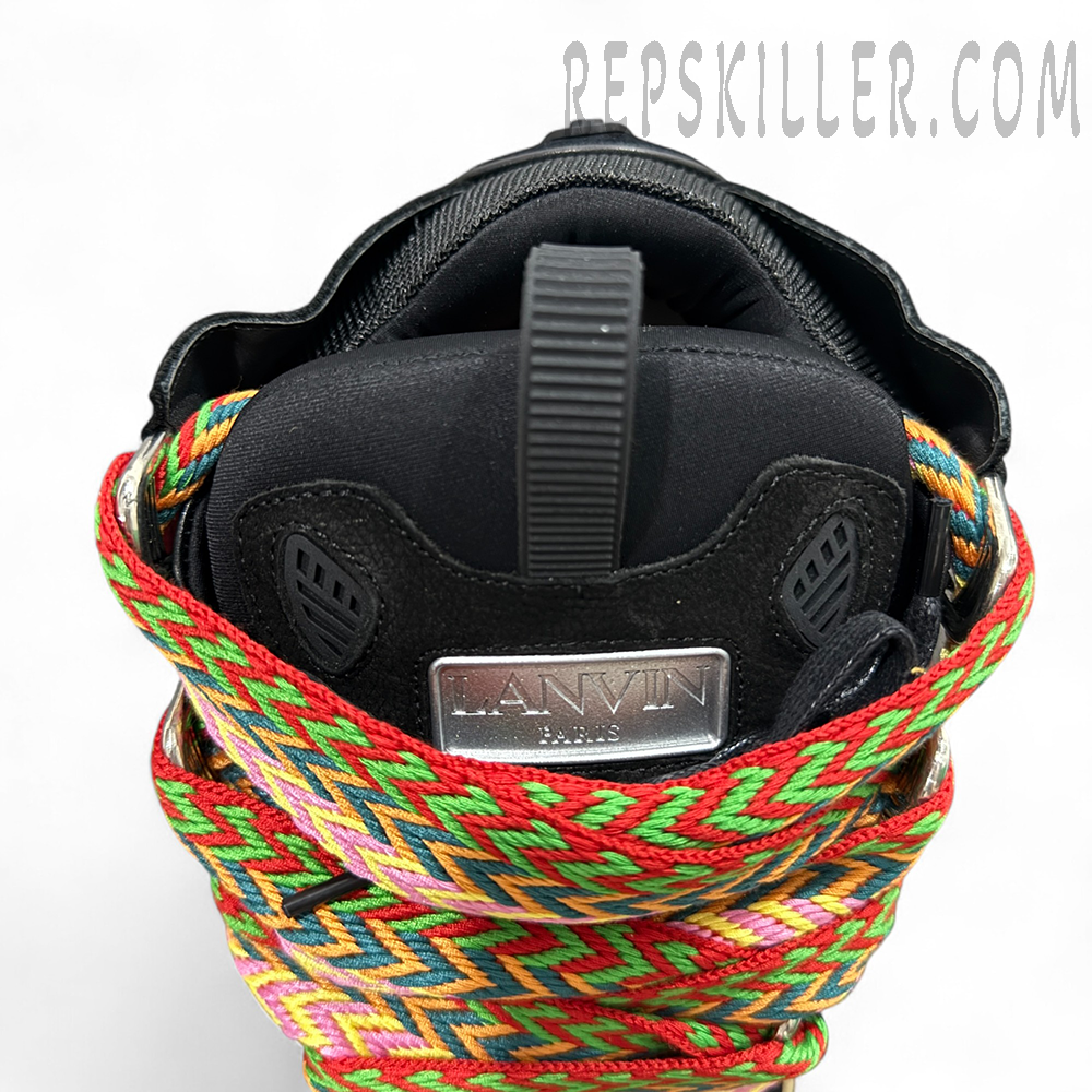 Lanvin Curb Sneakers Black Multicolor Laces