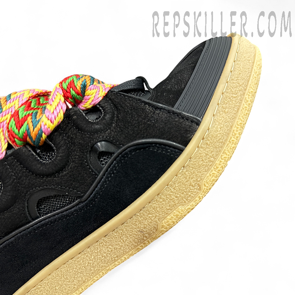Lanvin Curb Sneakers Black Multicolor Laces