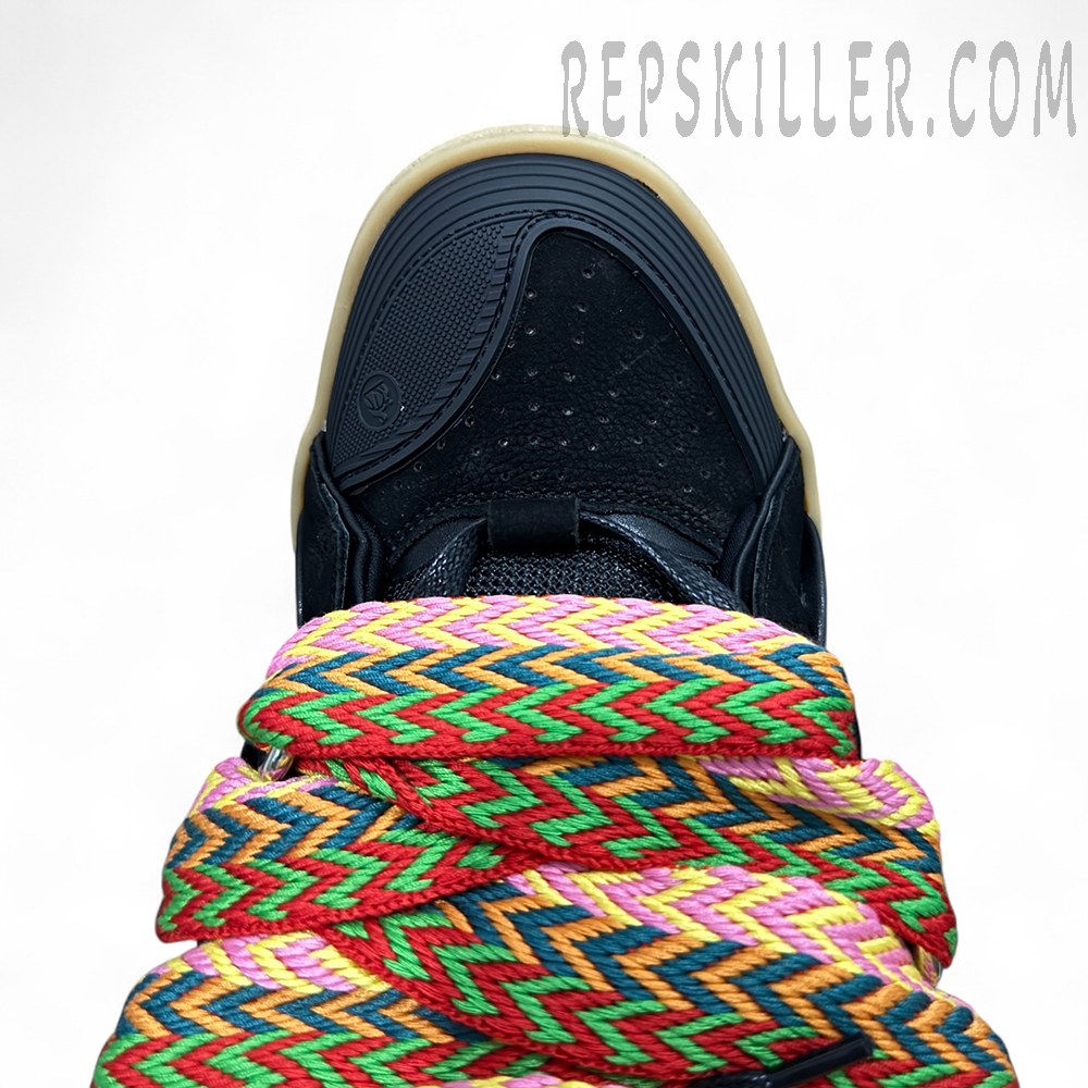 Lanvin Curb Sneakers Black Multicolor Laces