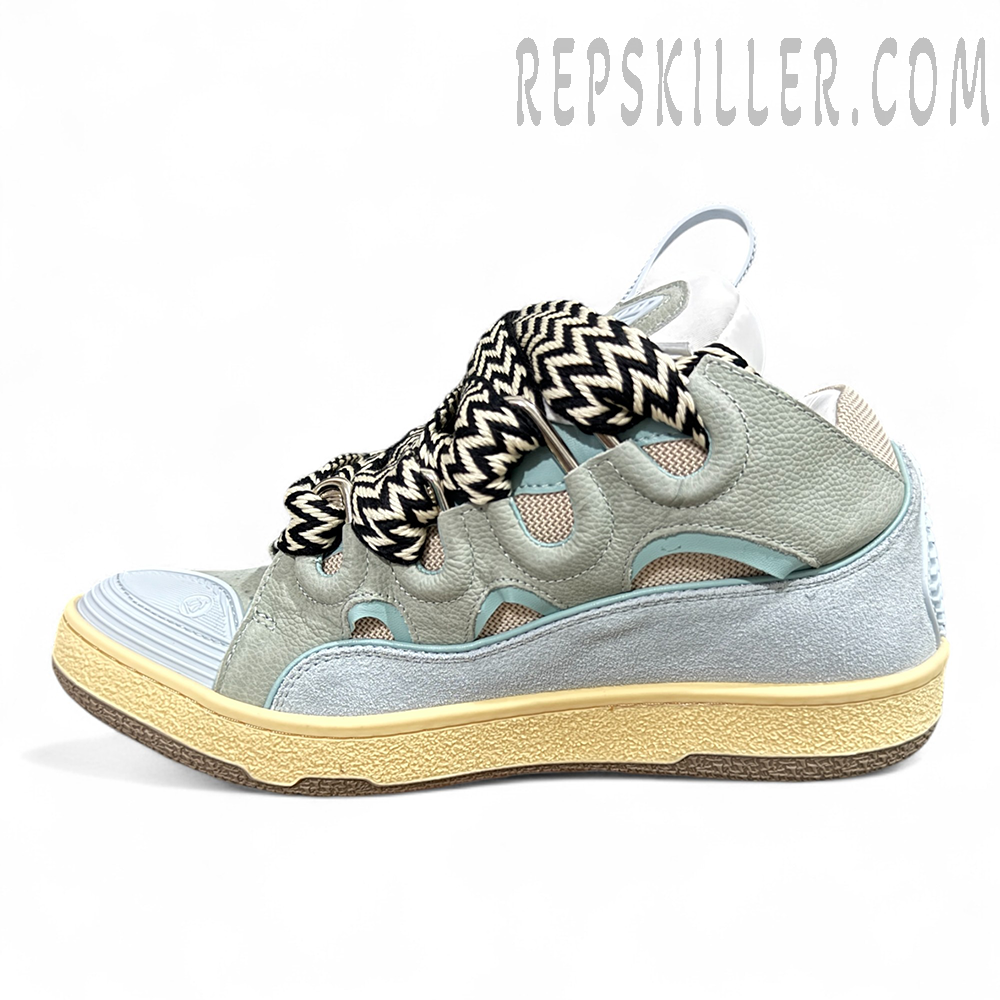 Lanvin Curb Sneakers White Green