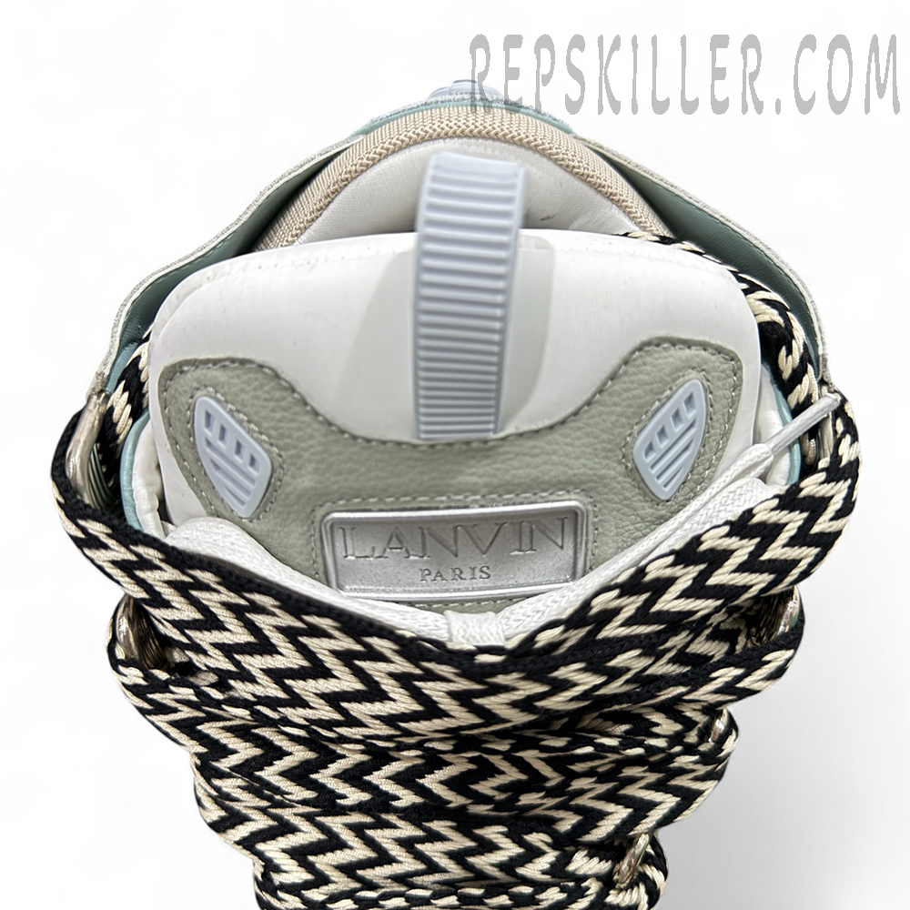Lanvin Curb Sneakers White Green