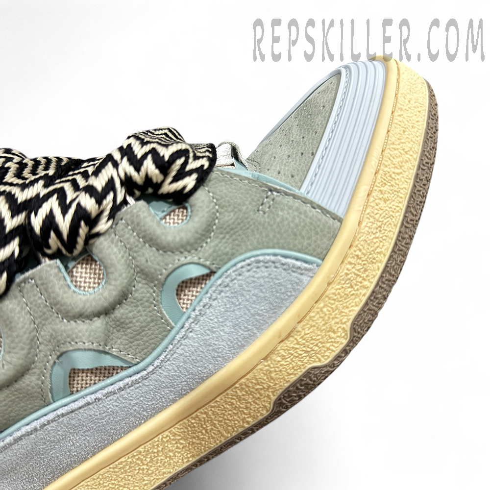 Lanvin Curb Sneakers White Green