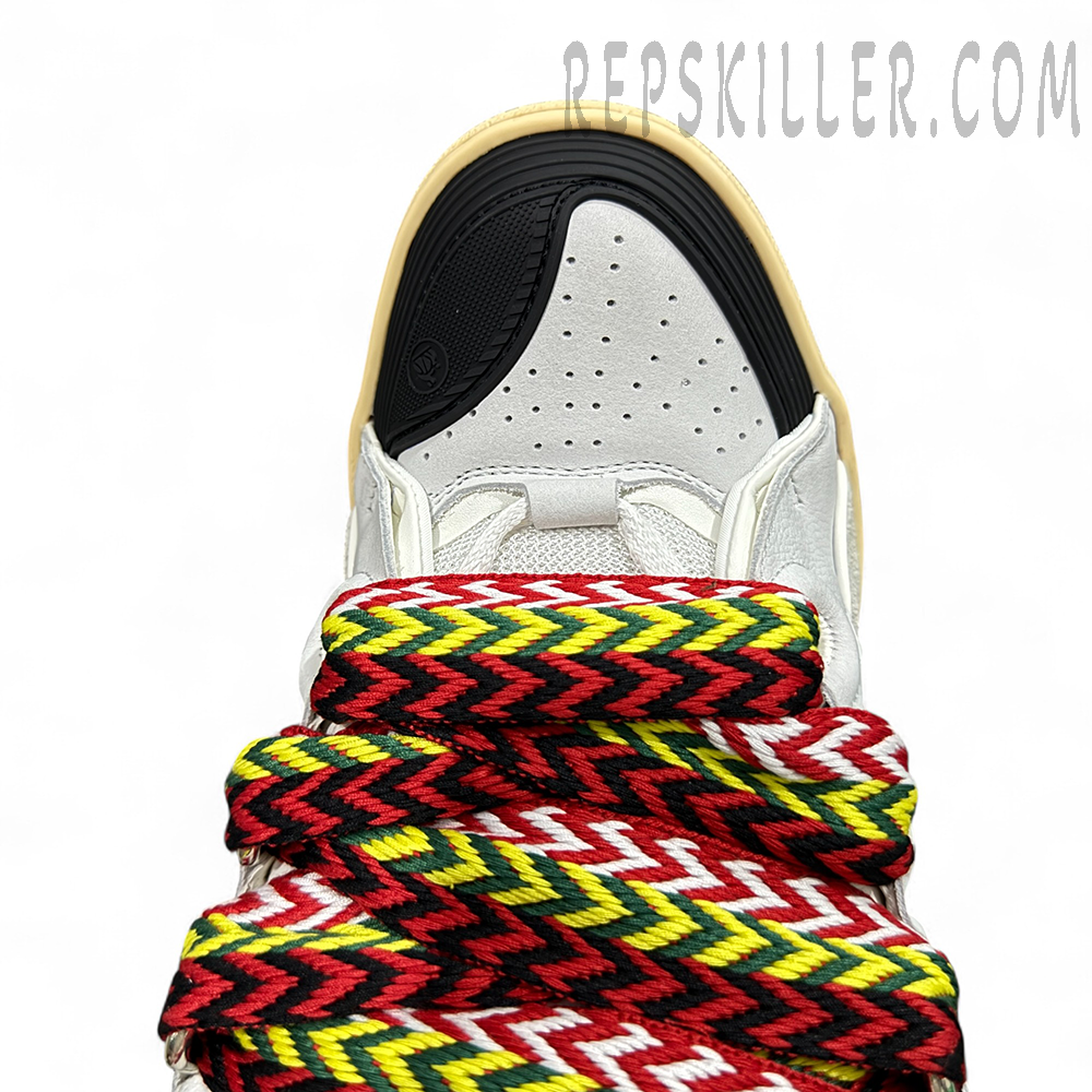Lanvin Curb Sneakers White Multi Lace