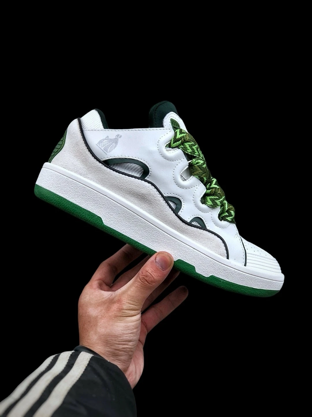Lanvin Curb White Khaki Sneakers Latest Version