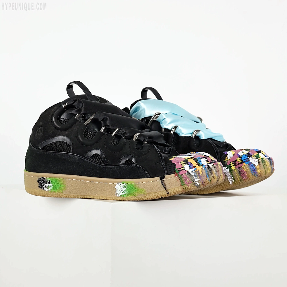 Lanvin Leather Curb Gallery Dept Black Multi Womens