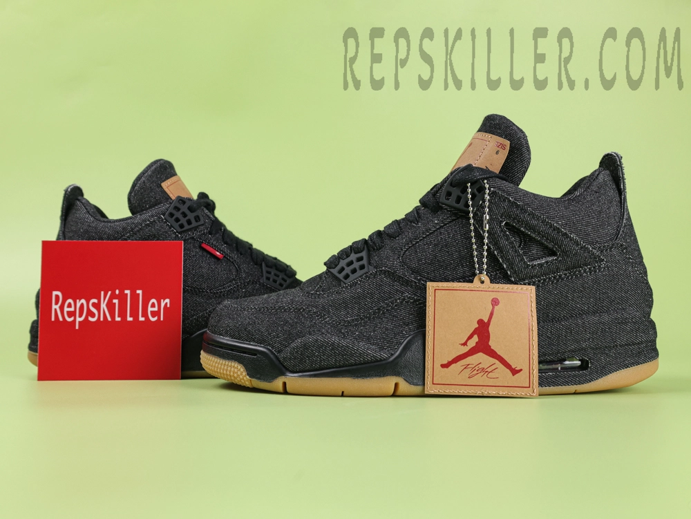 Levis X Air Jordan 4 Black Denim