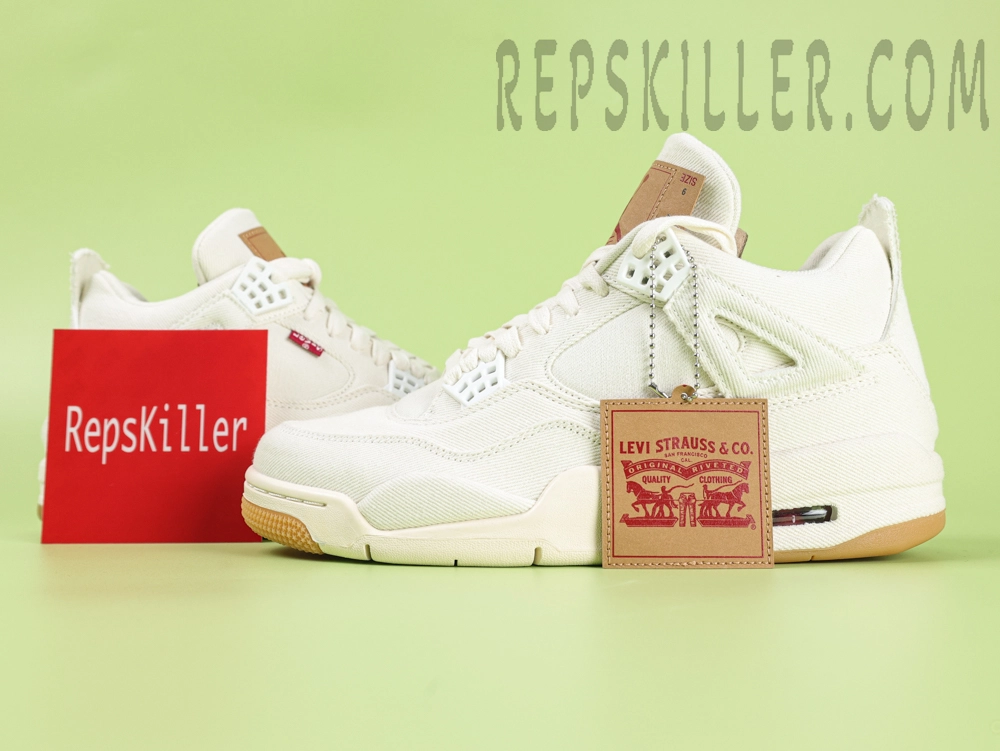 Levis X Air Jordan 4 Retro White Denim
