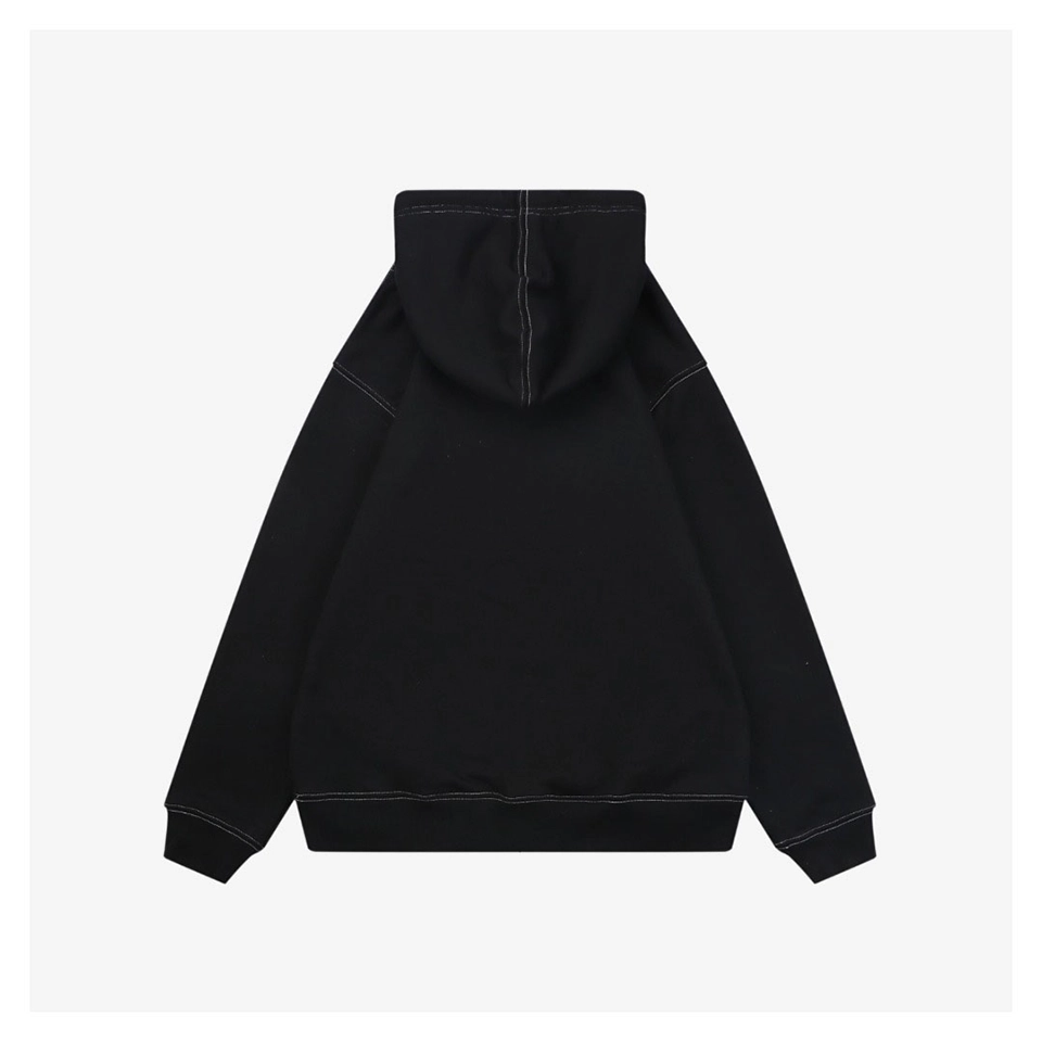 L Anagram Embroidered Contrast Stitch Hoodie