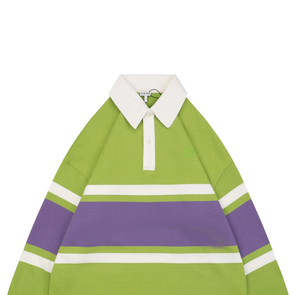 Loewe-Color-Block-Striped-Polo-Sweatshirt14.jpeg.webp L Color Block Striped Polo Sweatshirt