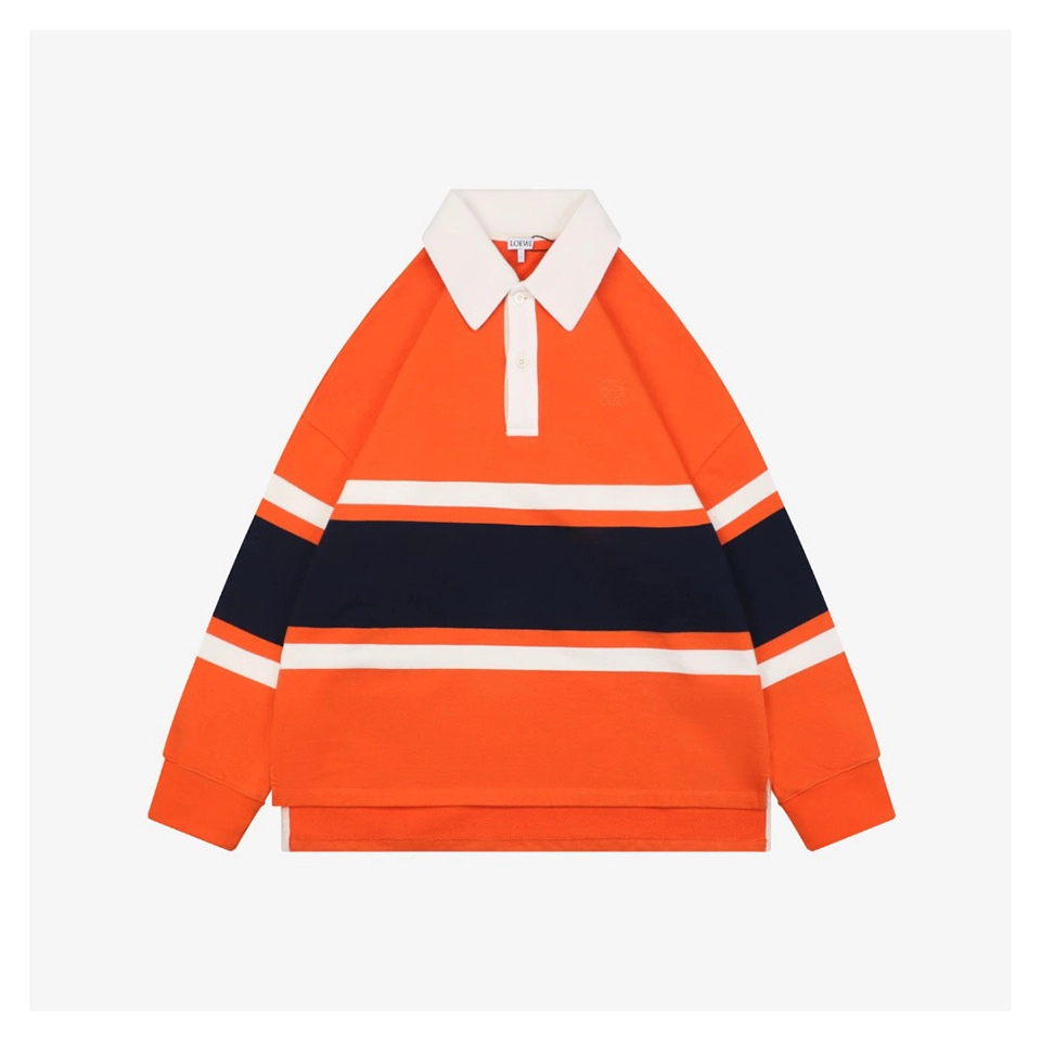 Loewe-Color-Block-Striped-Polo-Sweatshirt8.jpeg.webp L Color Block Striped Polo Sweatshirt