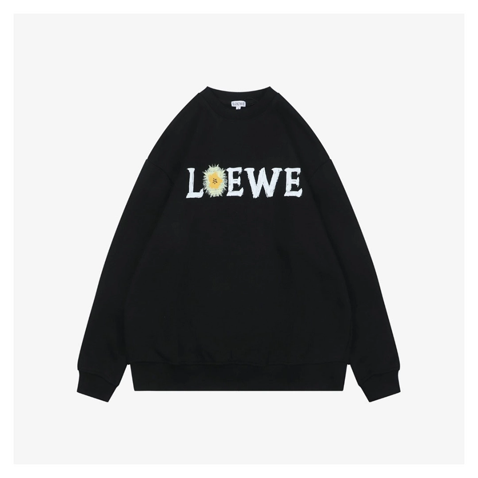 L Daisy Logo Printed Crewneck Sweatshirt