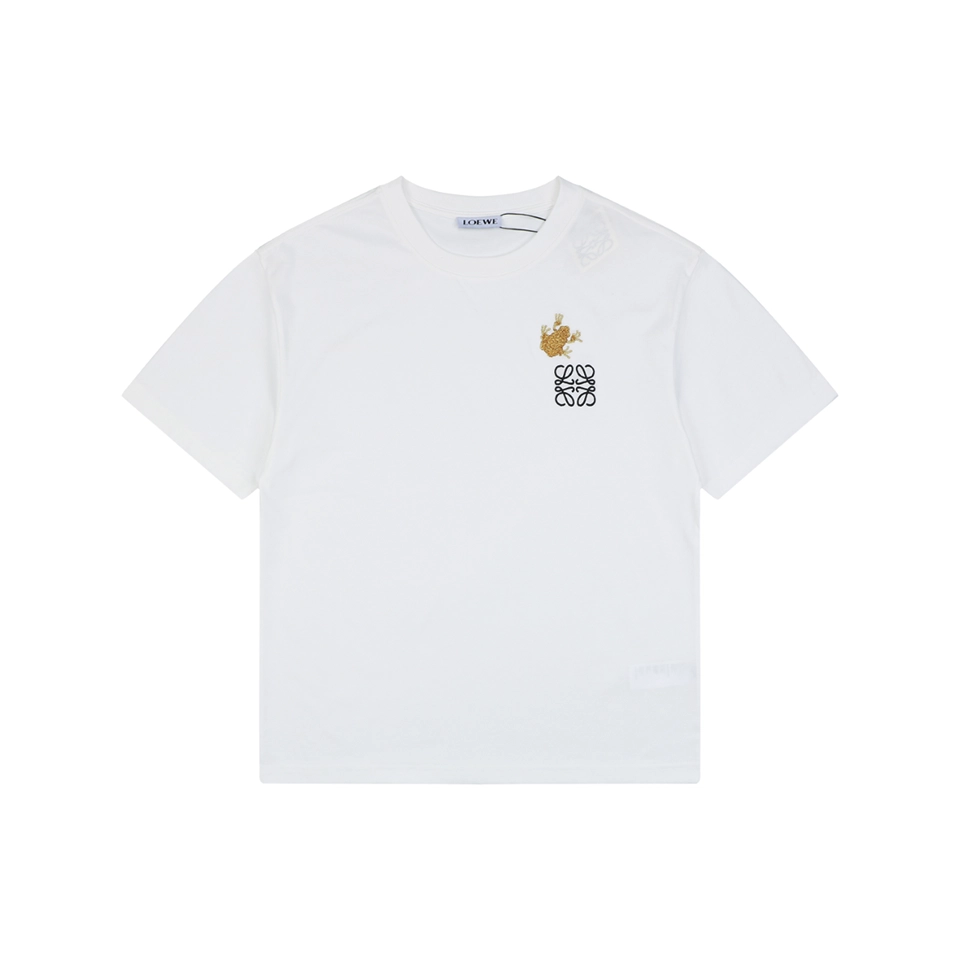 Loe Frog Embroidered Anagram Cotton T Shirt