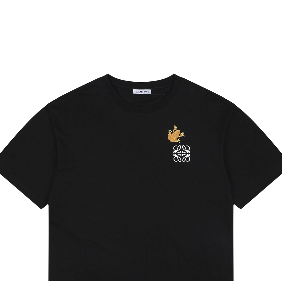 Loe Frog Embroidered Anagram Cotton T Shirt