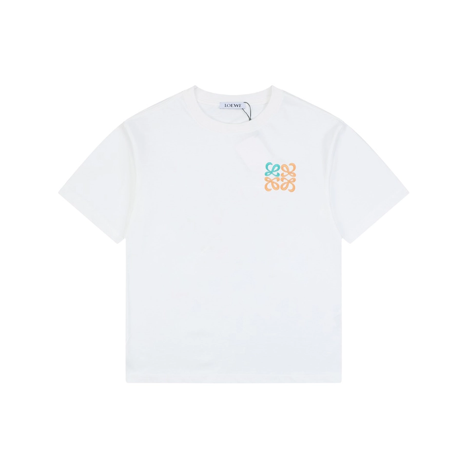 Loewe-Green-Orange-Anagram-Embroidered-Logo-T-Shirt7.jpeg.webp Loe Green Orange Anagram Embroidered Logo T Shirt