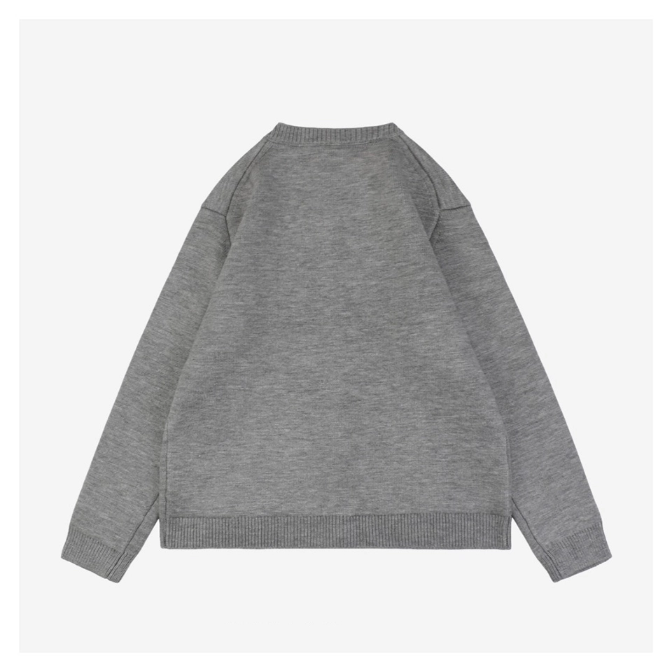 Mm Grey Knit Button Jacket
