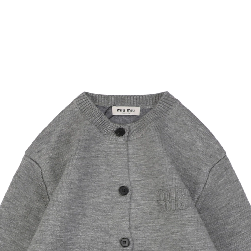 Mm Grey Knit Button Jacket