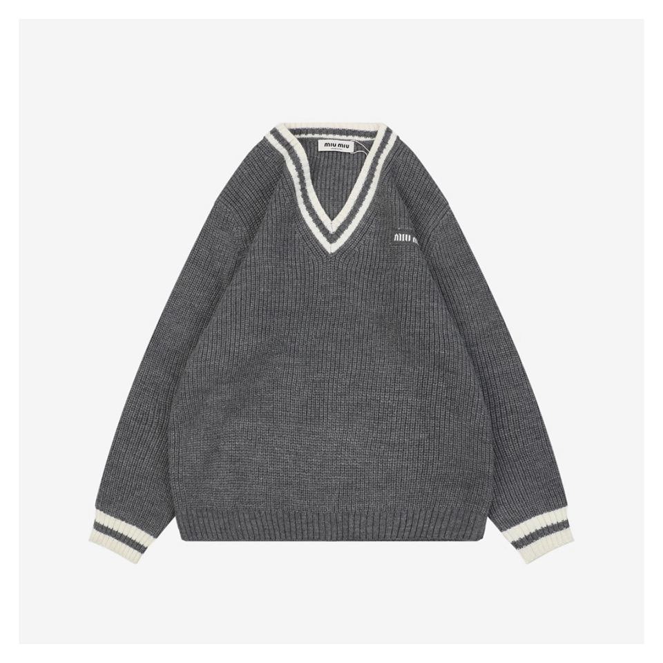 MM-GreyWhite-Logo-V-Neck-Sweater1.jpeg.webp Mm Grey White Logo V Neck Sweater
